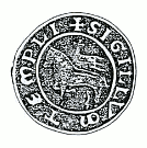 Sceau utilisé par Richard de Hasting, maître d'Angleterre, appendu à la confirmation d'une rente due au Temple sur un héritage à Ashby. Sd entre 1165 et 1180.